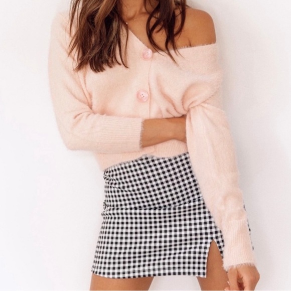 Wilson mini skirt black checked size 2 - Picture 2 of 3